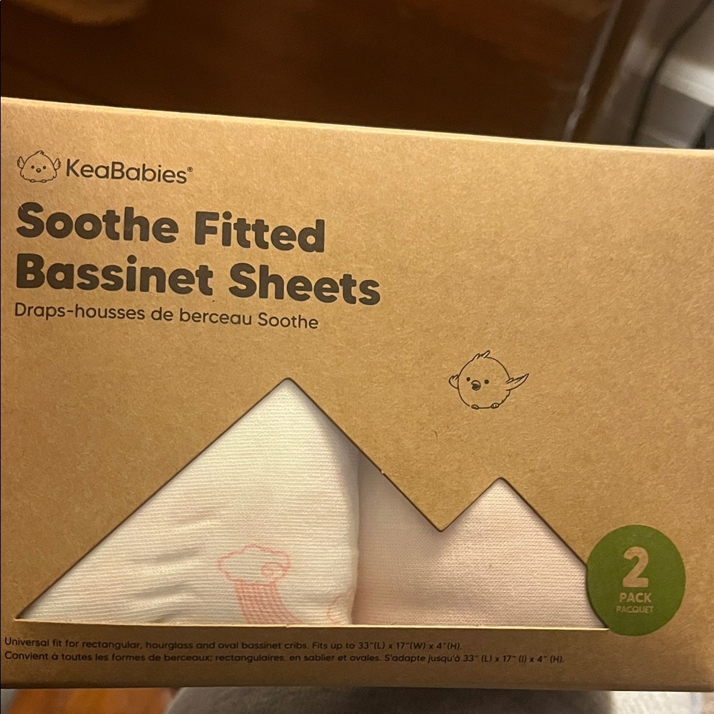 KeaBabies Soothe Fitted Bassinet Sheets